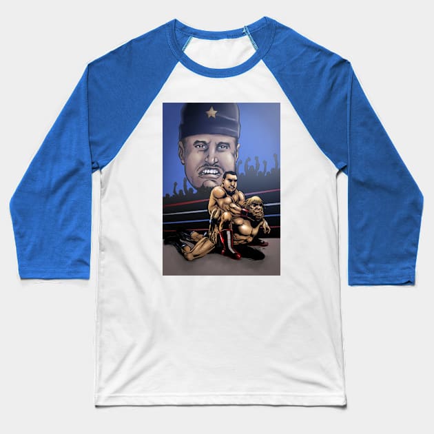 Nikolai Volkoff Baseball T-Shirt by crowman71